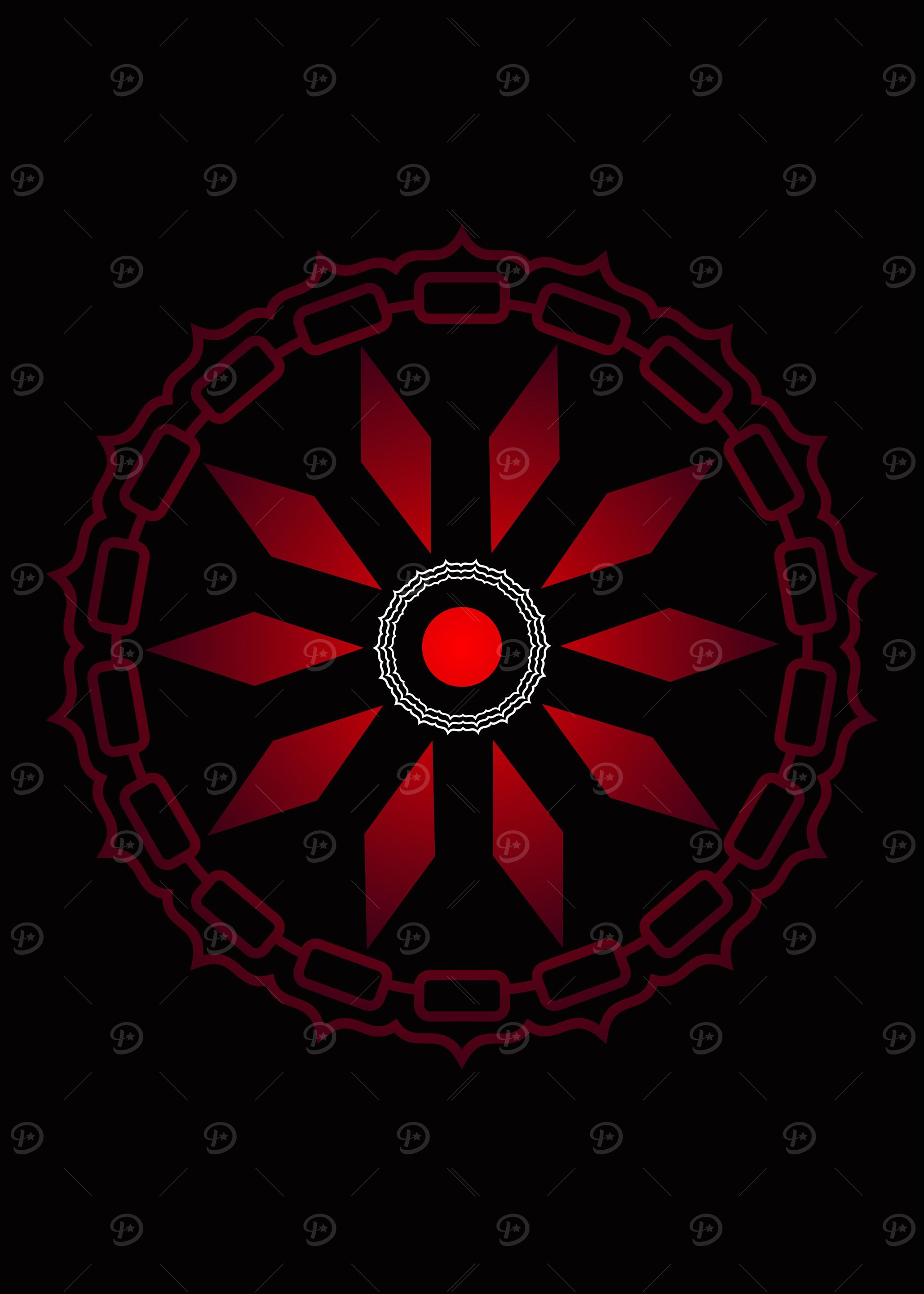 oriental ornament red