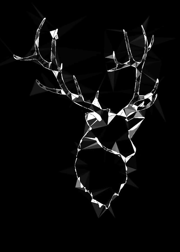 Shining Deer head (Black)