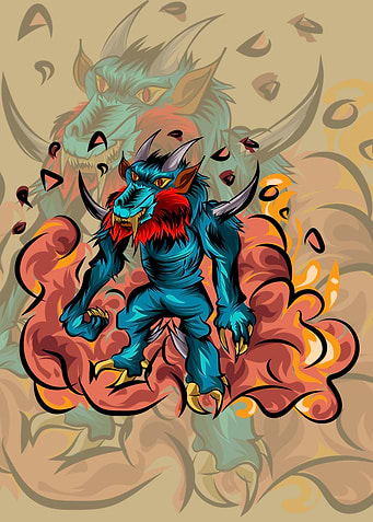 Dragonwolf Demon Monster