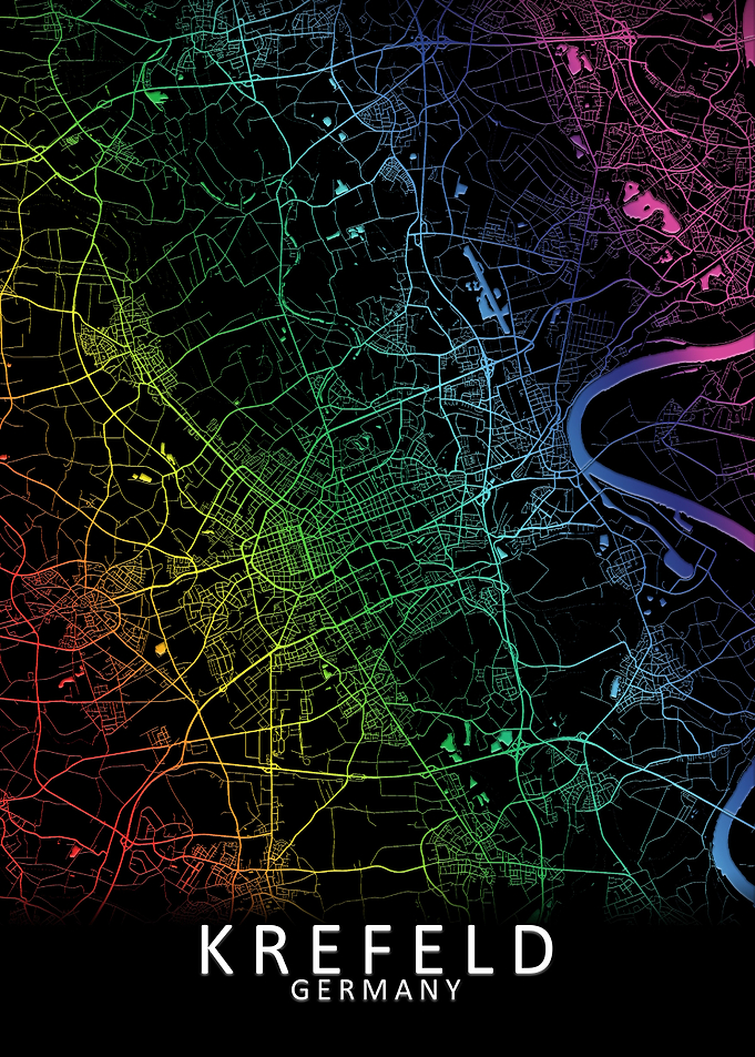 Krefeld Germany City Map