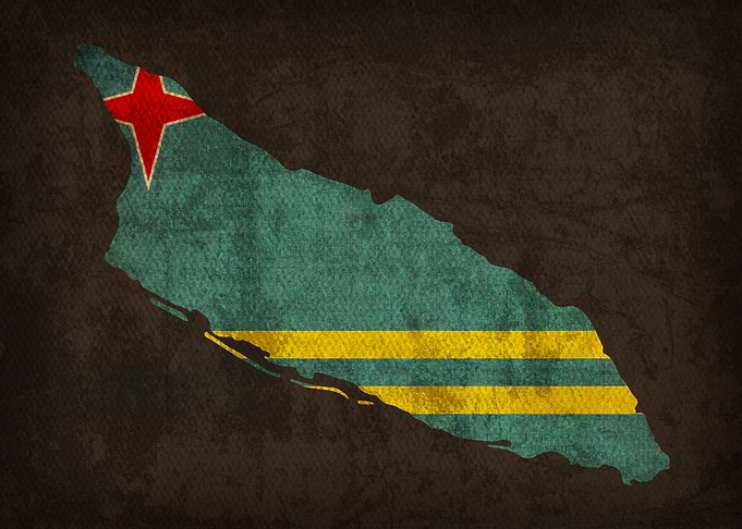 Aruba Country Flag Map