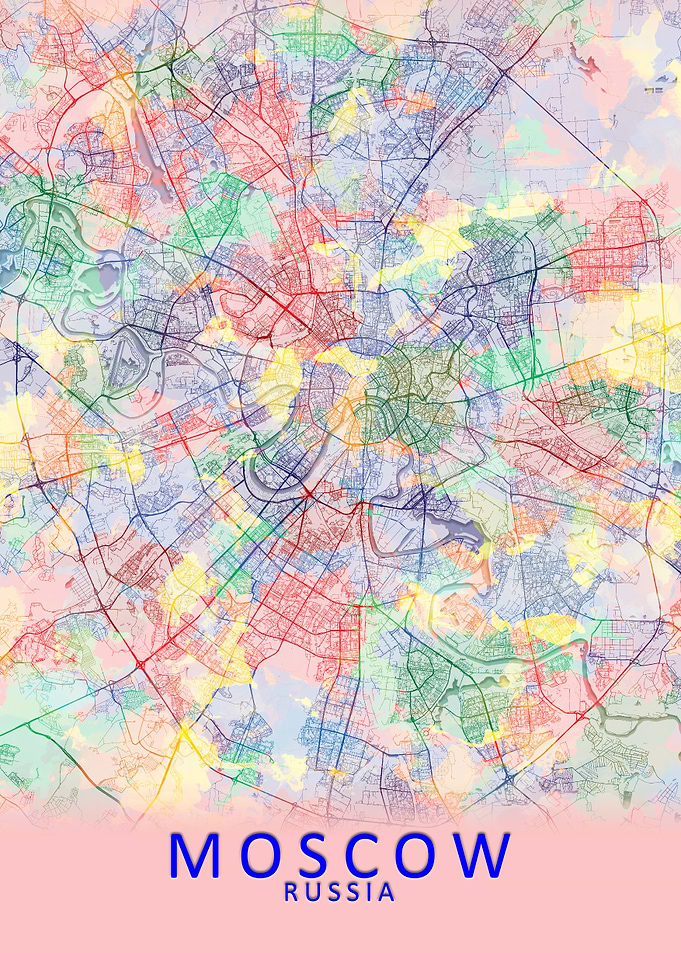 Moscow Russia City Map