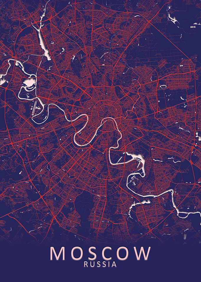 Moscow Russia City Map