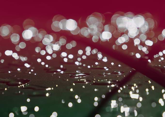 Abstract raindrops on car