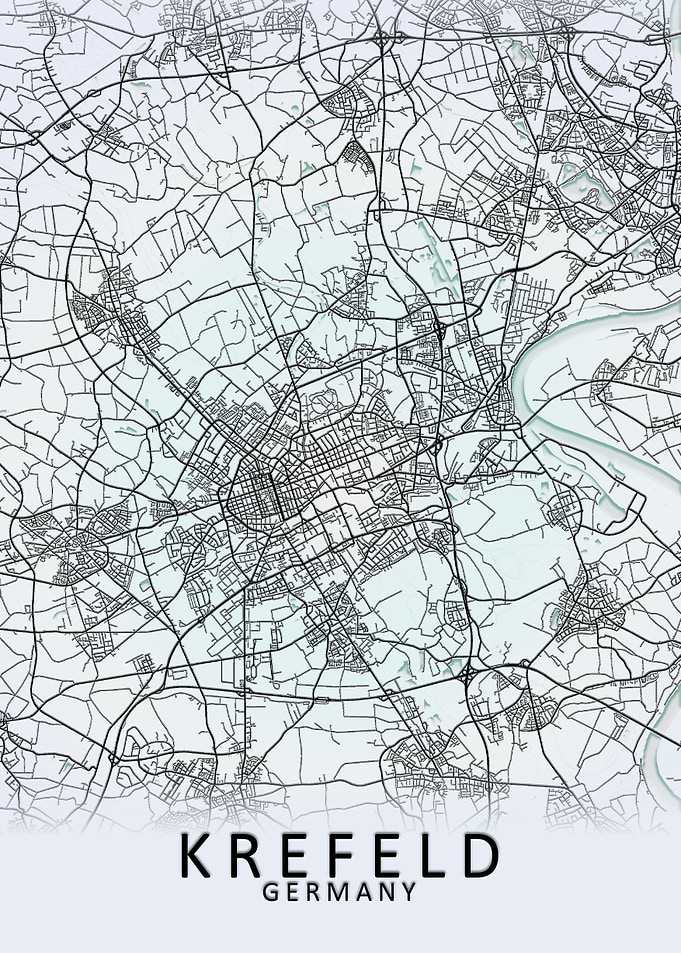Krefeld Germany City Map