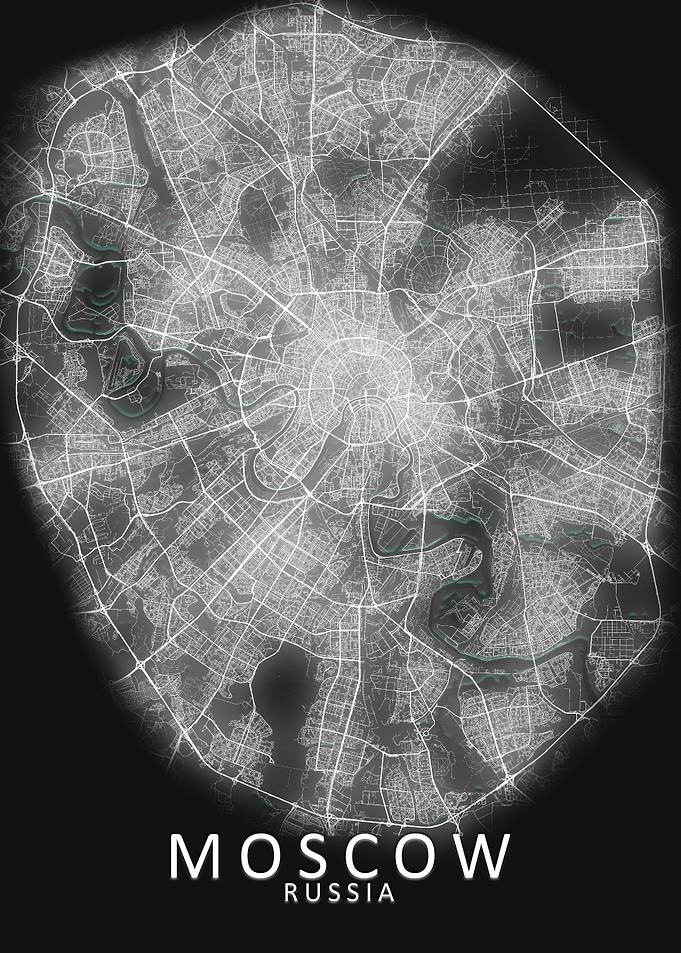 Moscow Russia City Map