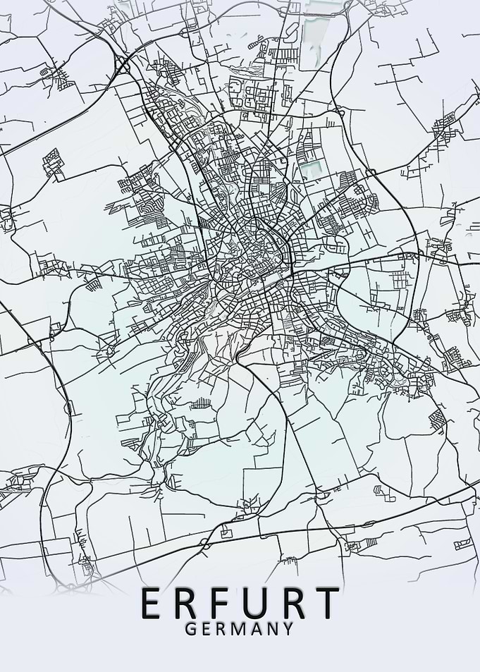 Erfurt Germany City Map