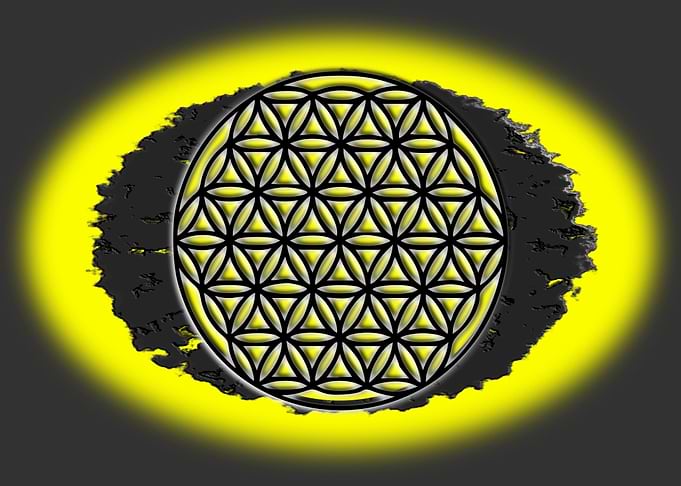 Flower of life on a stone