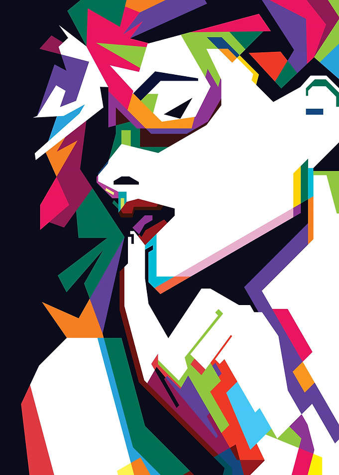 Colorful fantasy girl