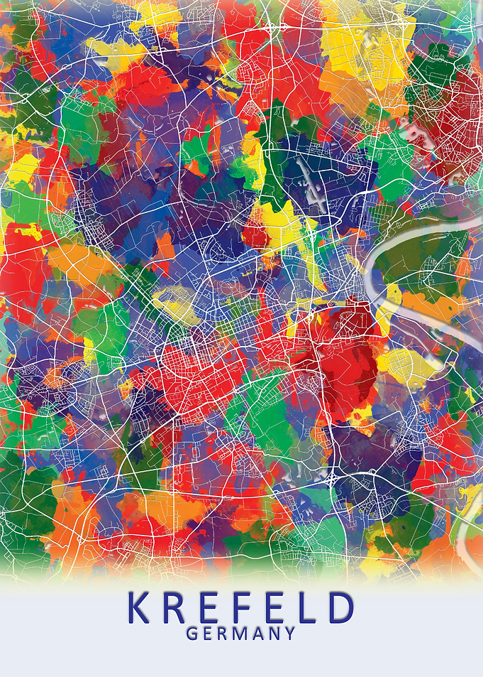 Krefeld Germany City Map