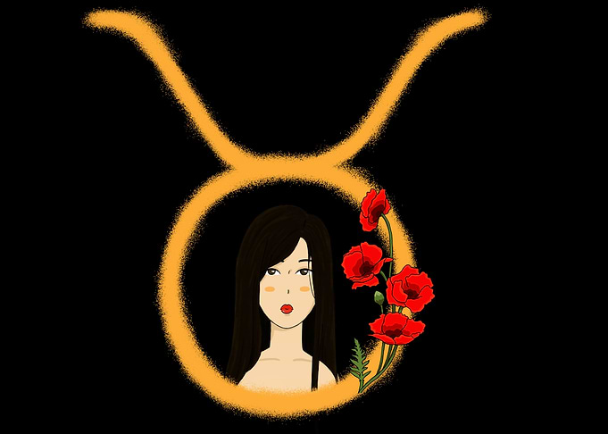 Poppy symbol for taurus