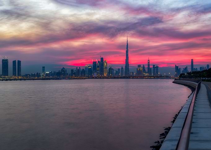 Dubai Fiery Sunset