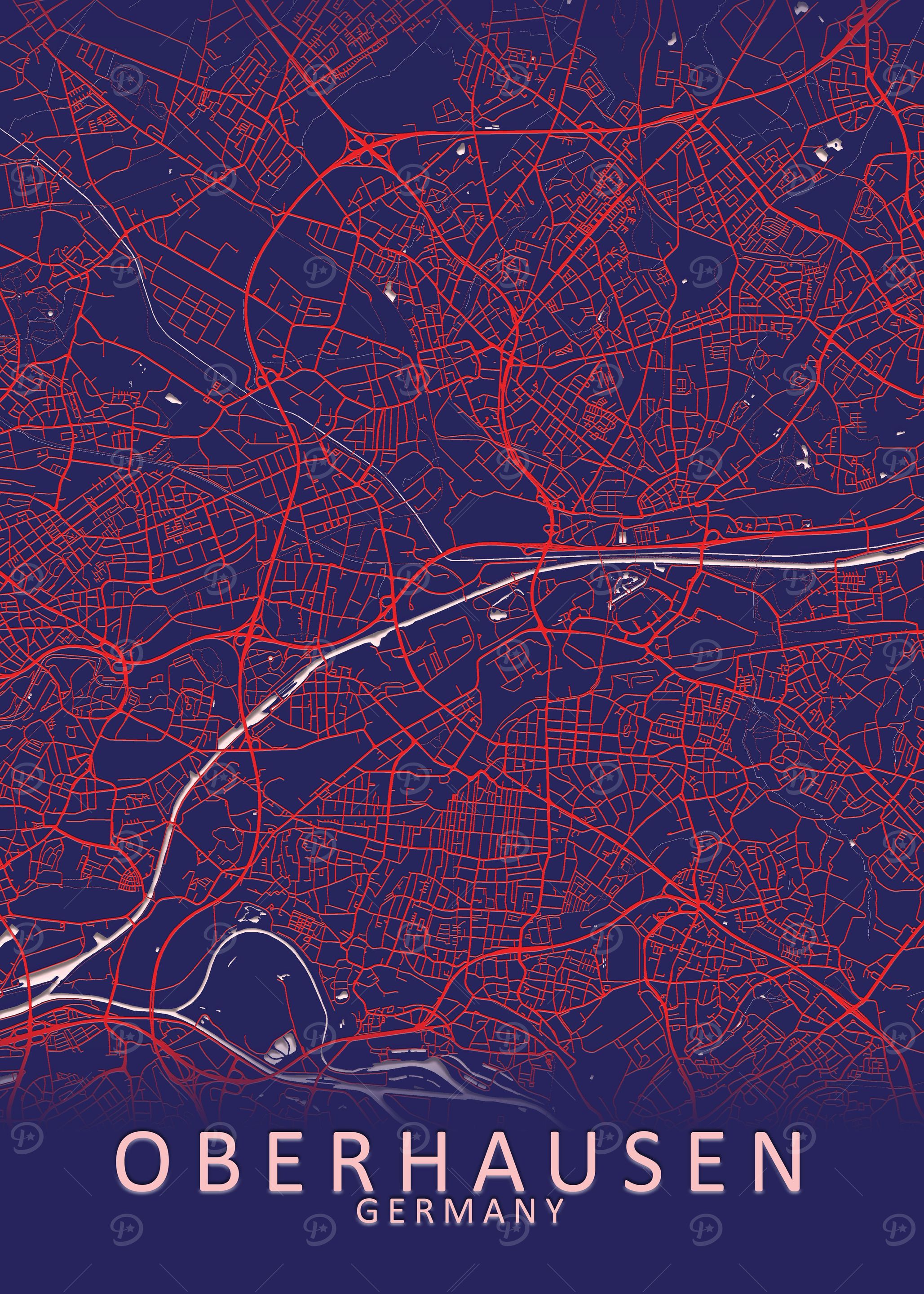 Oberhausen Germany Map