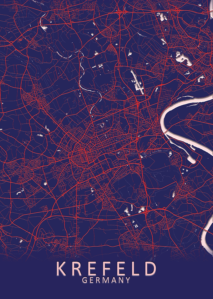 Krefeld Germany City Map
