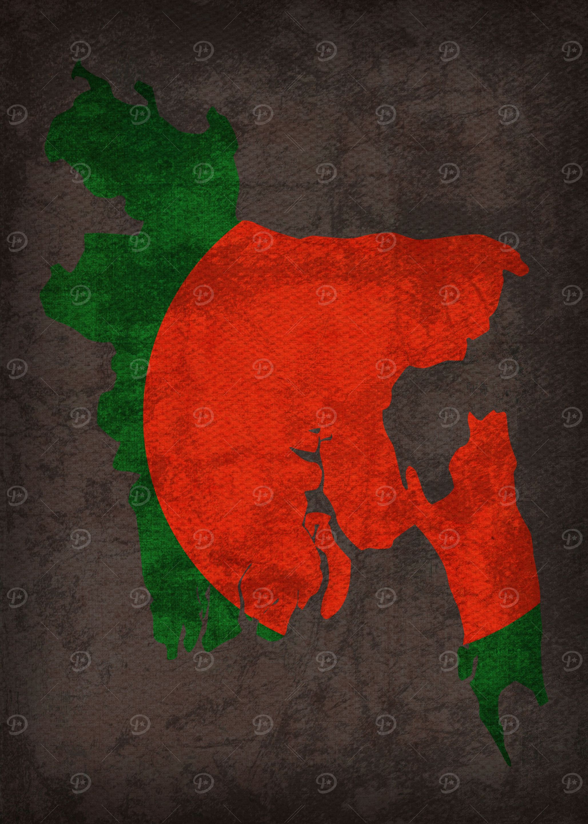 Bangladesh Flag Map