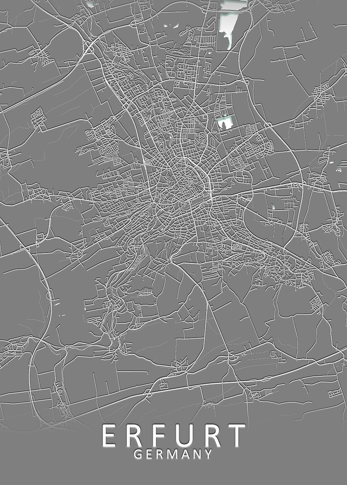 Erfurt Germany City Map