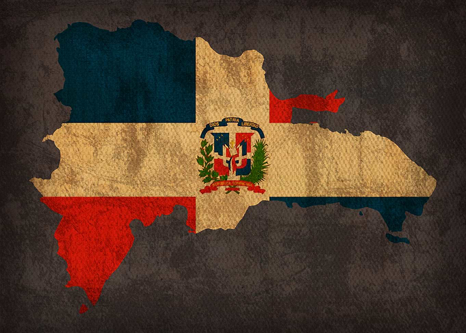 Dominican Rep Flag Map