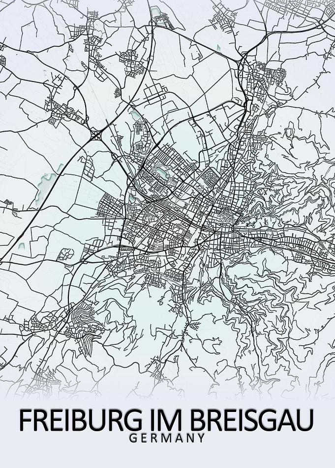 Freiburg Germany City Map