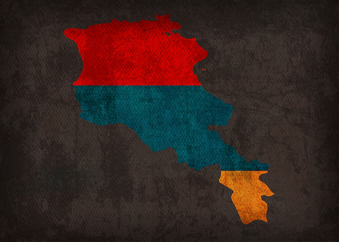 Armenia Country Flag Map