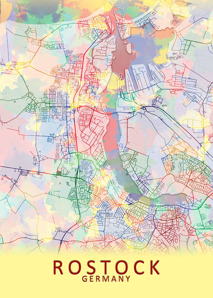 Rostock Germany City Map