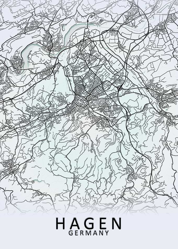 Hagen Germany City Map