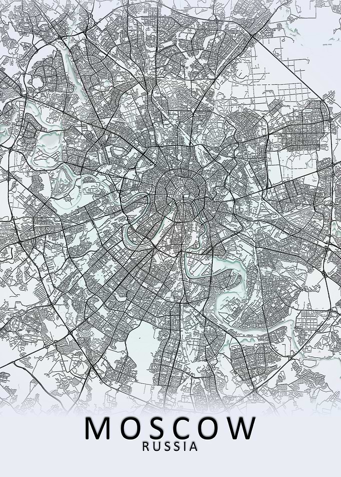 Moscow Russia City Map