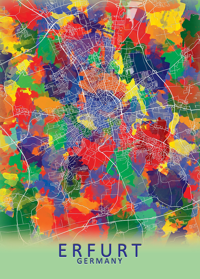 Erfurt Germany City Map