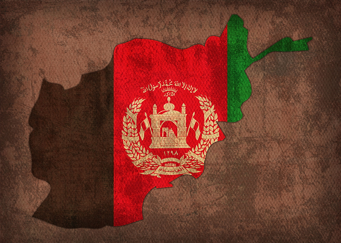 Afghanistan Flag Map