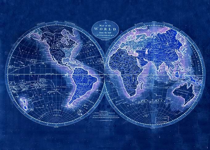 Vintage World map