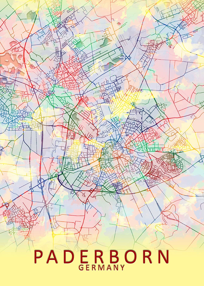 Paderborn Germany City Map