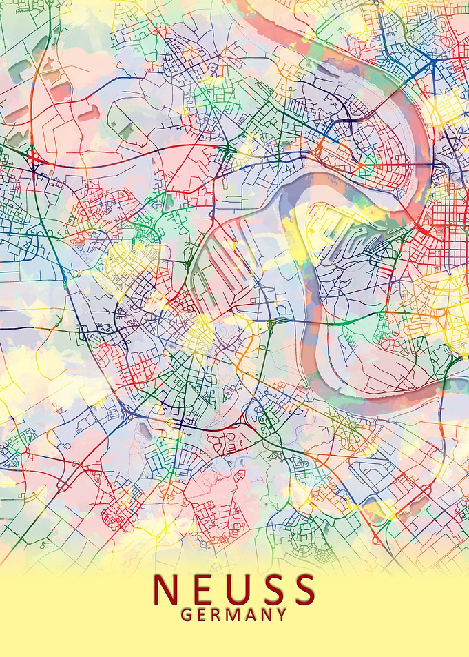 Neuss Germany City Map