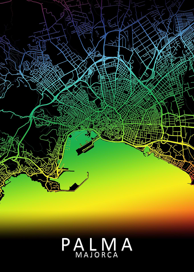 Palma Spain City Map