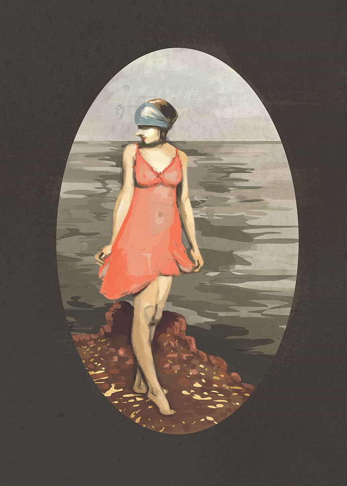 A Woman on the sea