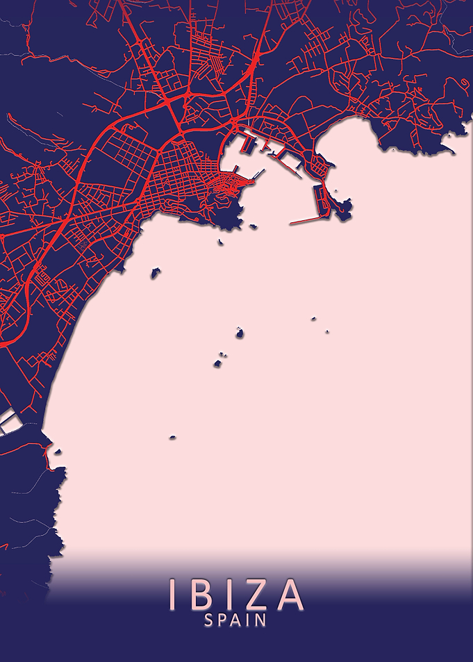 Ibiza Spain City Map