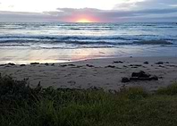 Sunset over ocean