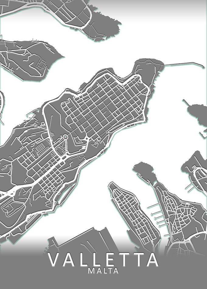 Valletta Malta City Map
