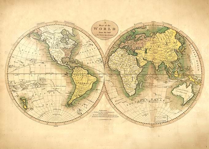 Vintage World map