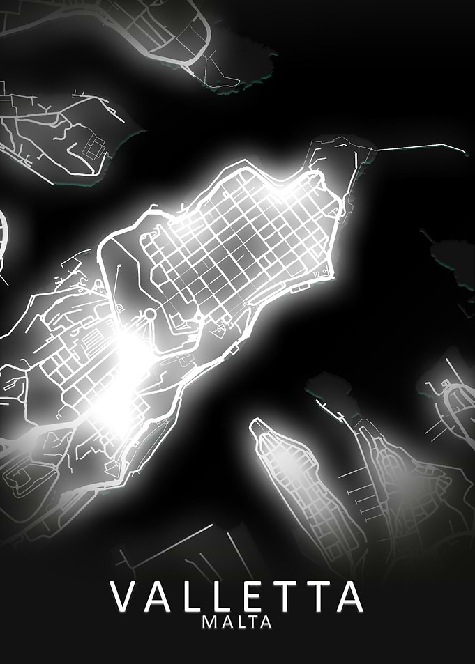 Valletta Malta City Map