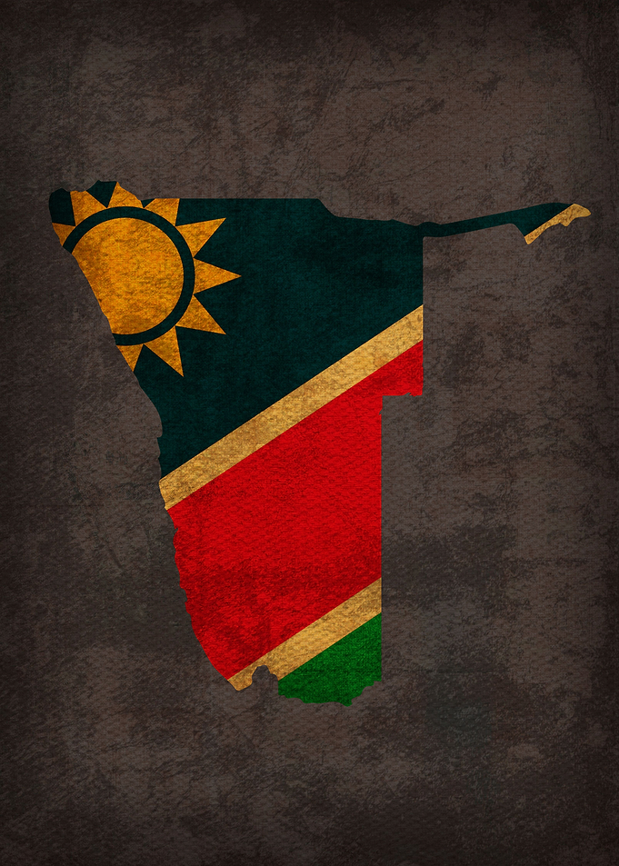 Namibia Country Flag Map
