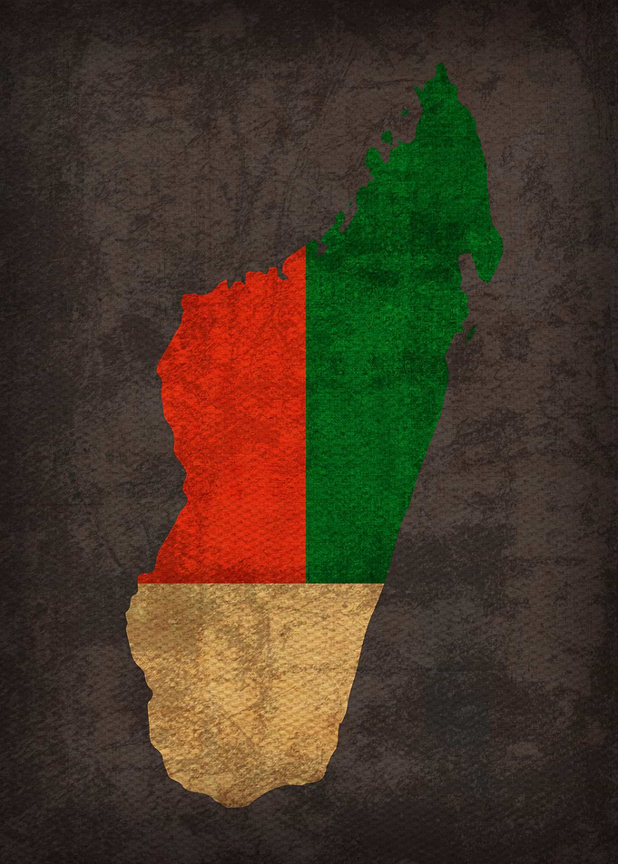 Madagascar Flag Map