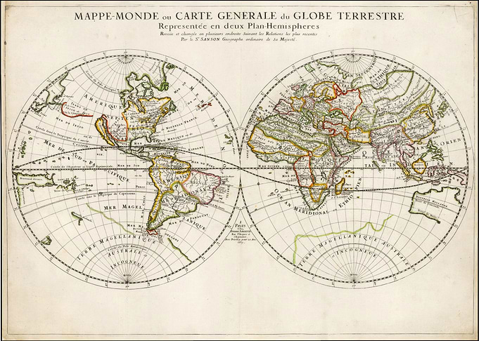 Vintage World map