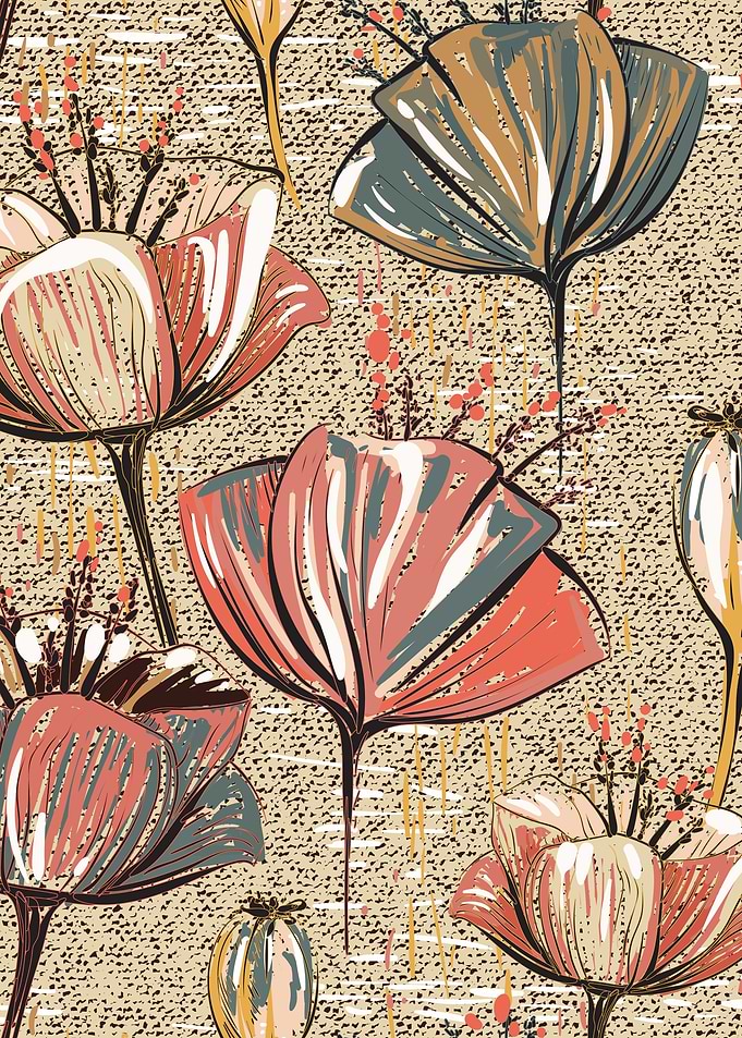 Retro Flower Pattern 02