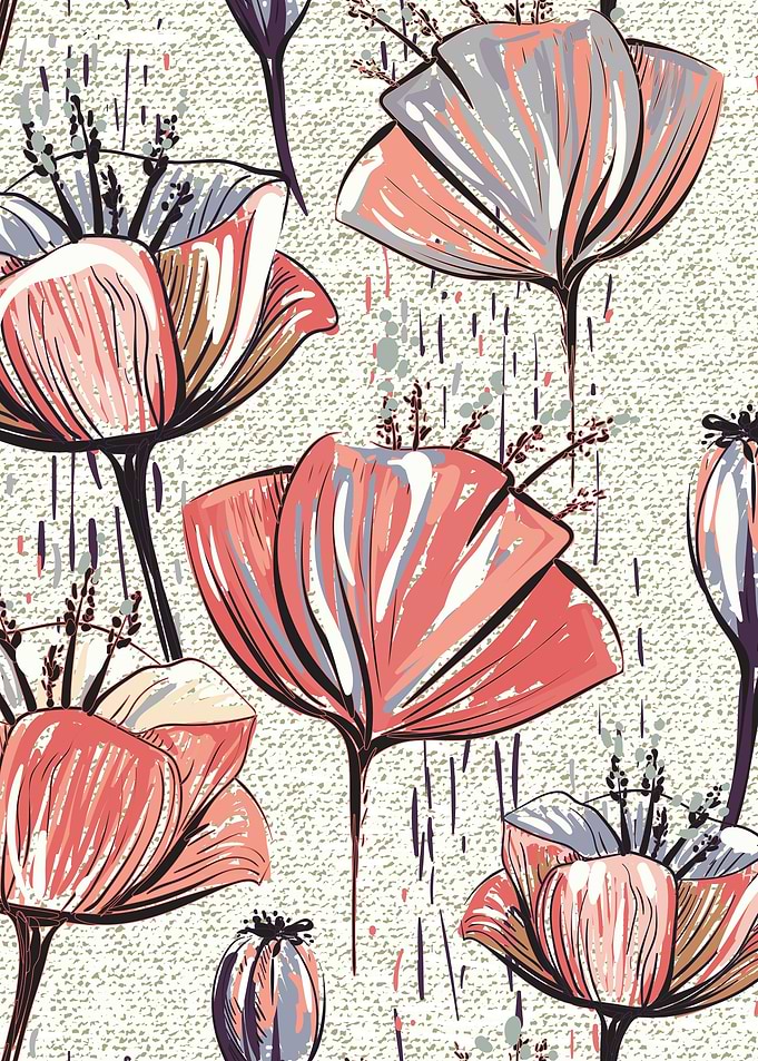 Retro Flower Pattern 05