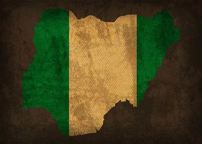 Nigeria Country Flag Map