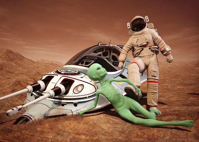 Scene of the Astronaut on