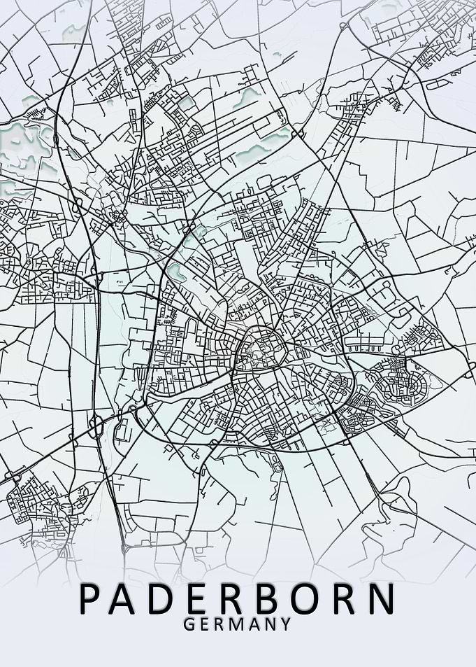 Paderborn Germany City Map