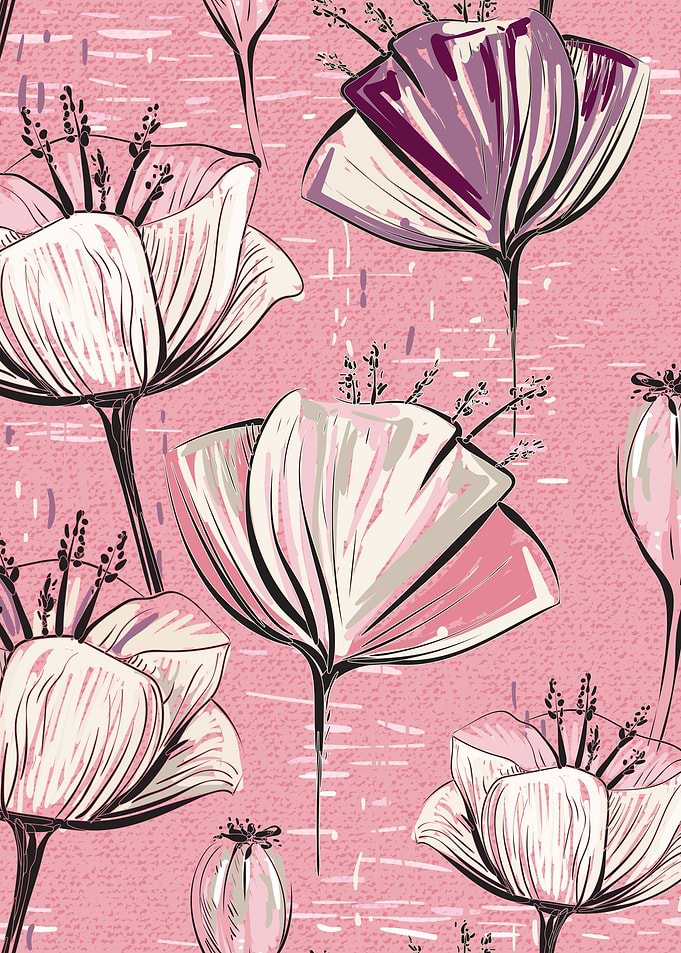 Retro Flower Pattern 01