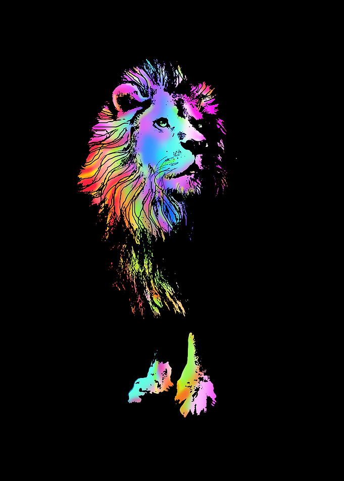 Lion colorful