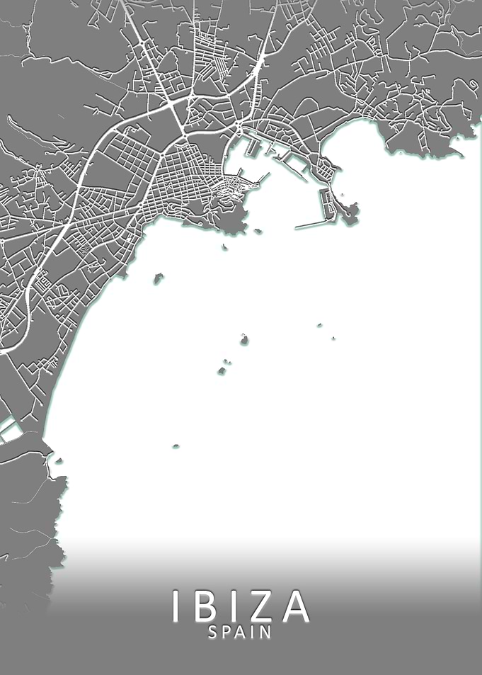 Ibiza Spain City Map