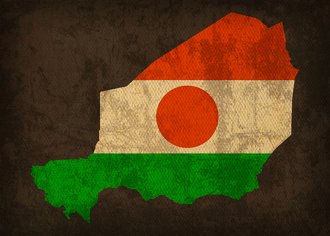 Niger Country Flag Map